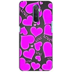 Чехлы для любимой на Реалмі Х2 Про (VPrint) (Pink hearts)