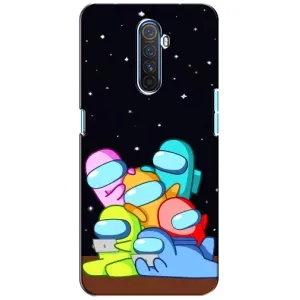 Чехол Амонг Ас для Realme X2 Pro (AlphaPrint) (Скины в космосе)