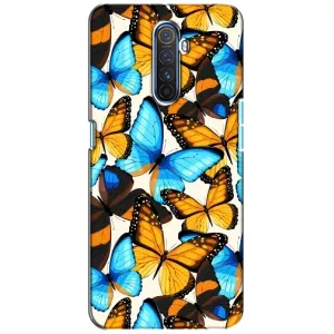Чехол с принтом для Реалми Х2 Про - (Прикольные) (AlphaPrint) (Яркие бабочки)