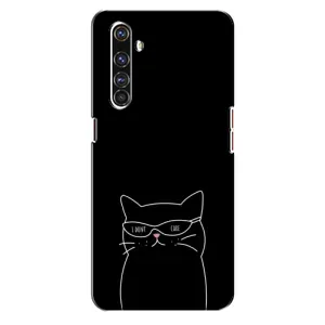 Чехол с принтом «Равнодушный кот» для Realme X50 Pro