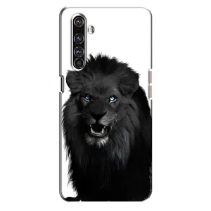 Чехлы с картинками животных Realme X50 Pro (Черный ЛЕВ)