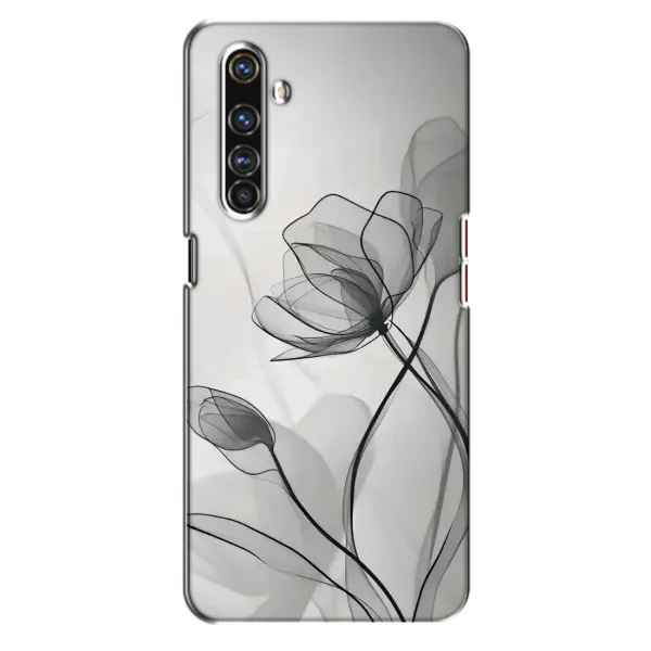 Чехол с принтом «Черные цветы» для Realme X50 Pro
