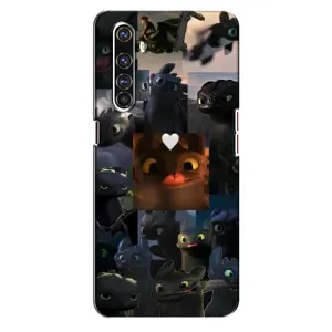 Чехол как приручить дракона на Realme X50 Pro (Дракон коллаж)