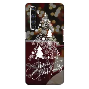 Рождественские Чехлы для Realme X50 Pro (VPrint) (Елочка узорная)