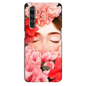Чехлы (ART) Цветы на Realme X50 Pro (VPrint) (Глаза в цветах)