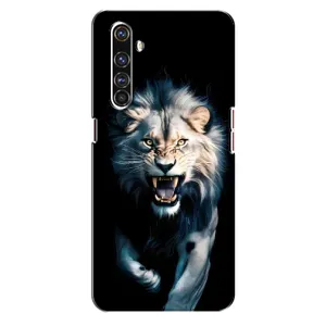 Чехол с картинкой «Хищники» для Realme X50 Pro (Лев в темноте)