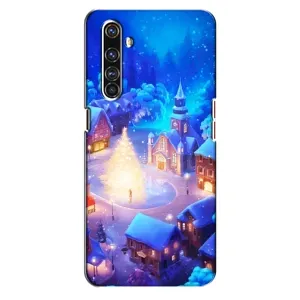 Рождественские Чехлы для Realme X50 Pro (VPrint) (Рождественский город)