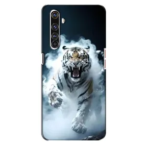 Чехол с картинкой «Хищники» для Realme X50 Pro (Белый тигр в дыму)