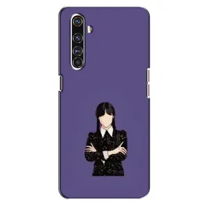 Чехлы Венсдей на Realme X50 Pro Уэнсдей (AlphaPrint) (Уэнздей в черном)