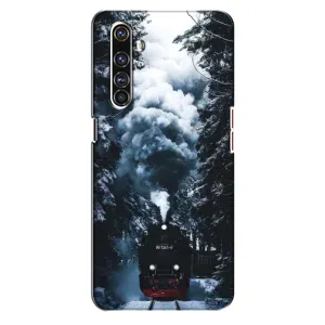 Новорічні, Святкові Чохли для Realme X50 Pro - 2024 год (Зимовий потяг)