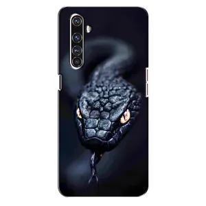Чехол с картинкой «Хищники» для Realme X50 Pro (Черная змея)
