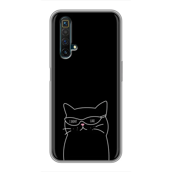 Чохол з принтом «Байдужий кіт» для Realme X50