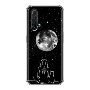 Чохол з малюнком кіт на Realme X50 (Дівчина з котом)