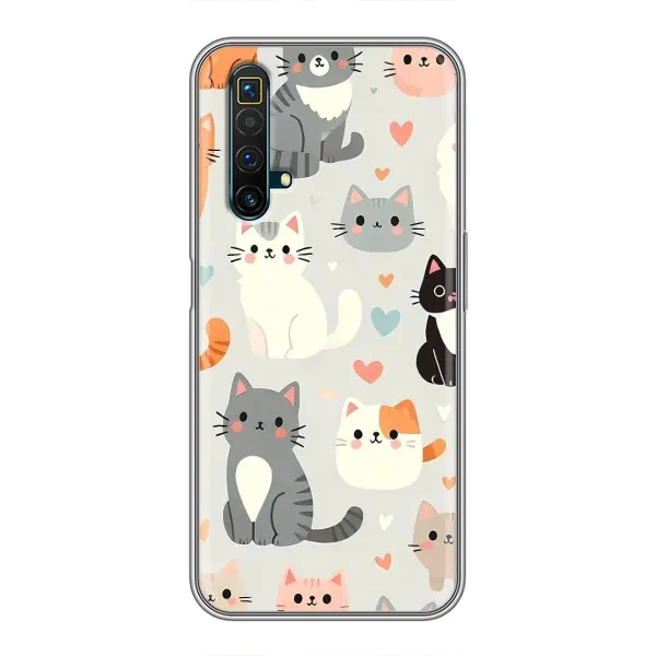 Чохол з принтом «Колаж котів» для Realme X50