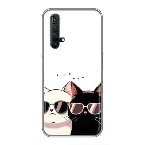 Чохол з малюнком кіт на Realme X50 (Коти в окулярах)