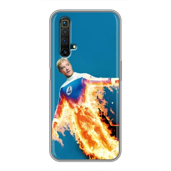 Чохол з принтом «Людина-факел у вогні» для Realme X50