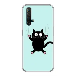 Чохол з принтом для Realme X50 (AlphaPrint) Модні коти (Падаючий кіт)