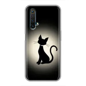 Чохол з принтом для Realme X50 (AlphaPrint) Модні коти (Силует котика)