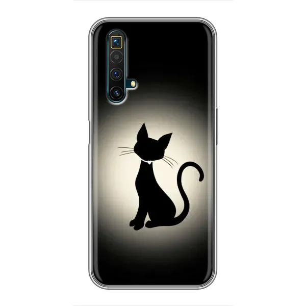 Чохол з принтом «Силует котика» для Realme X50 Чохол з принтом «Силует котика» для Realme X50