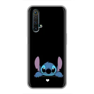 Чохол з принтом Стіч на Realme X50 (Стіч на чорному)