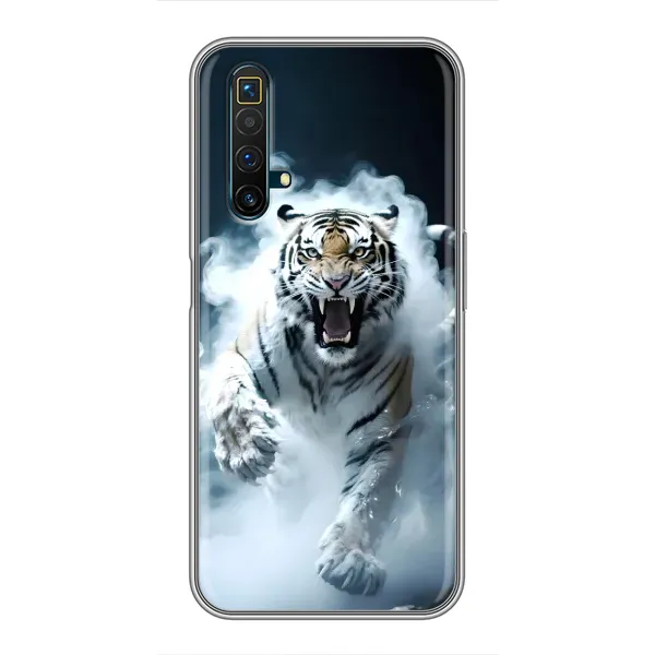 Чохол з принтом «Білий тигр у диму» для Realme X50 Чохол з принтом «Білий тигр у диму» для Realme X50