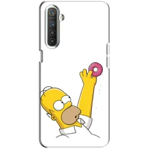 Чjхол з Сімпсонами для Realme XT (VPrint) (Гомер з пончиком)