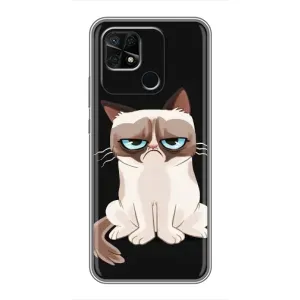 Чохол з принтом «Сумний кіт» для Xiaomi Redmi 10C