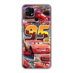 Силіконовий чохол Маквін для Xiaomi Redmi 10C (Колаж Блискавка Маквін)