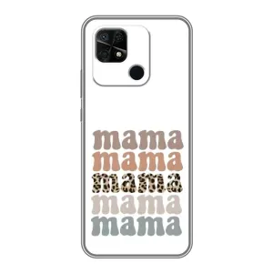 Чохол з принтом «Текстовий колаж мама» для Xiaomi Redmi 10C