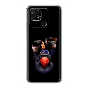Чохол з принтом «Три мавпи» для Xiaomi Redmi 10C