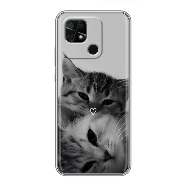 Чохол з принтом «Пара котів» для Xiaomi Redmi 10C