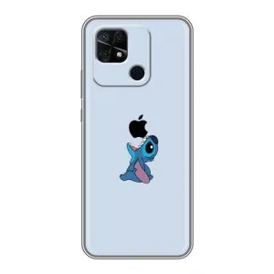 Чохол з принтом Стіч на Xiaomi Redmi 10C (Stitch apple)