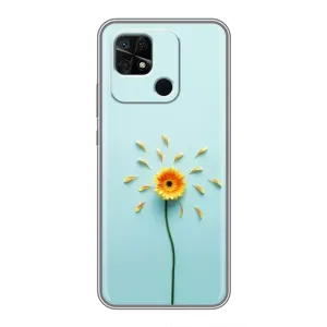 Чехлы с Цветами для Xiaomi Redmi 10C (VPrint) (Желтый цветок)