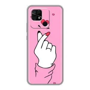 Чохол з принтом для Xiaomi Redmi 10C (AlphaPrint - Знак сердечка)