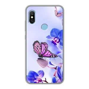 Чохли з квітами для Xiaomi Redmi 6 pro (VPrint) (Метелик на квітах)