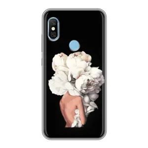 Чехлы (ART) Цветы на Xiaomi Redmi 6 pro (VPrint) (Білі квіти)