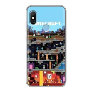 Чохол Майнкрафт на Xiaomi Redmi 6 pro (AlphaPrint) Minecraft (фон Minecraft)
