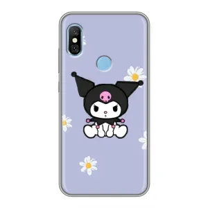 Чохол з кроликом Куромі на Xiaomi Redmi 6 pro (Куромі в квітах)