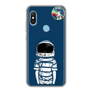 Чехол NASA для Xiaomi Redmi 6 pro (AlphaPrint) (Мальчик в шлеме)