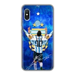 Чехлы для Xiaomi Redmi 6 pro (Leo чемпион) (AlphaPrint) (Месси сборная)