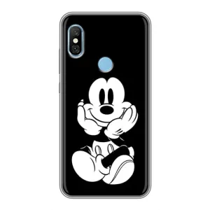 Эксклюзивный чехол для Xiaomi Redmi 6 pro (AlphaPrint - Мультяшные) (Микки на черном)