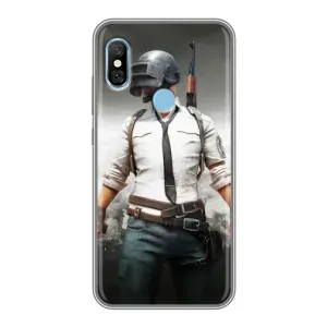 Чехол PUBG для Редми 6 Про (AlphaPrint) (Пабг мен)