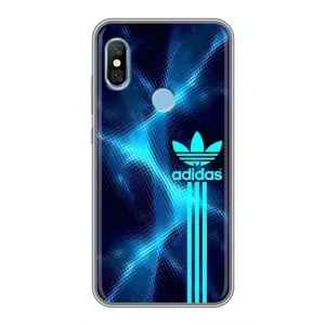 Чехлы Адидас для Xiaomi Redmi 6 pro (AlphaPrint) (Синий Адидас)