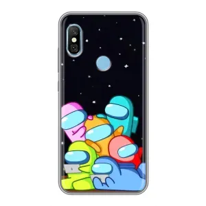 Чохли Амонг Ас для Xiaomi Redmi 6 pro (AlphaPrint) (Скіни в космосі)