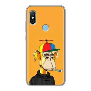 Чехлы с Обезьянами NFT для Xiaomi Redmi 6 pro (AlphaPrint) (Скучающая Обезьяна NFT)