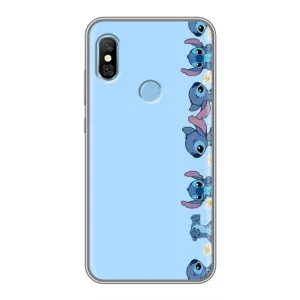 Чехол с принтом Стич на Xiaomi Redmi 6 pro (Стич фон)