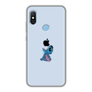 Чехол с принтом Стич на Xiaomi Redmi 6 pro (Stitch apple)
