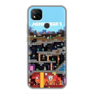 Чохол Майнкрафт на Xiaomi Redmi 9c (AlphaPrint) Minecraft (фон Minecraft)