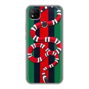 Чехлы ГУЧЧИ для Редми 9с (AlphaPrint) (Gucci змия)