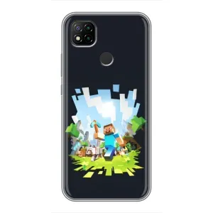 Чохол Майнкрафт на Xiaomi Redmi 9c (AlphaPrint) Minecraft (персонажі Minecraft)